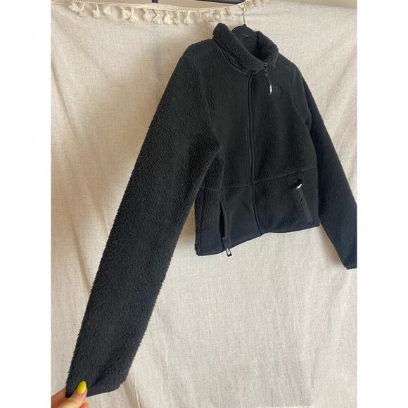 The North Face Dunraven Sherpa Black Crop Jacket Size XS - Picture 5 of 15
